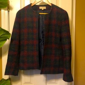 Talbots plaid polyester/ wool jacket, size 10P